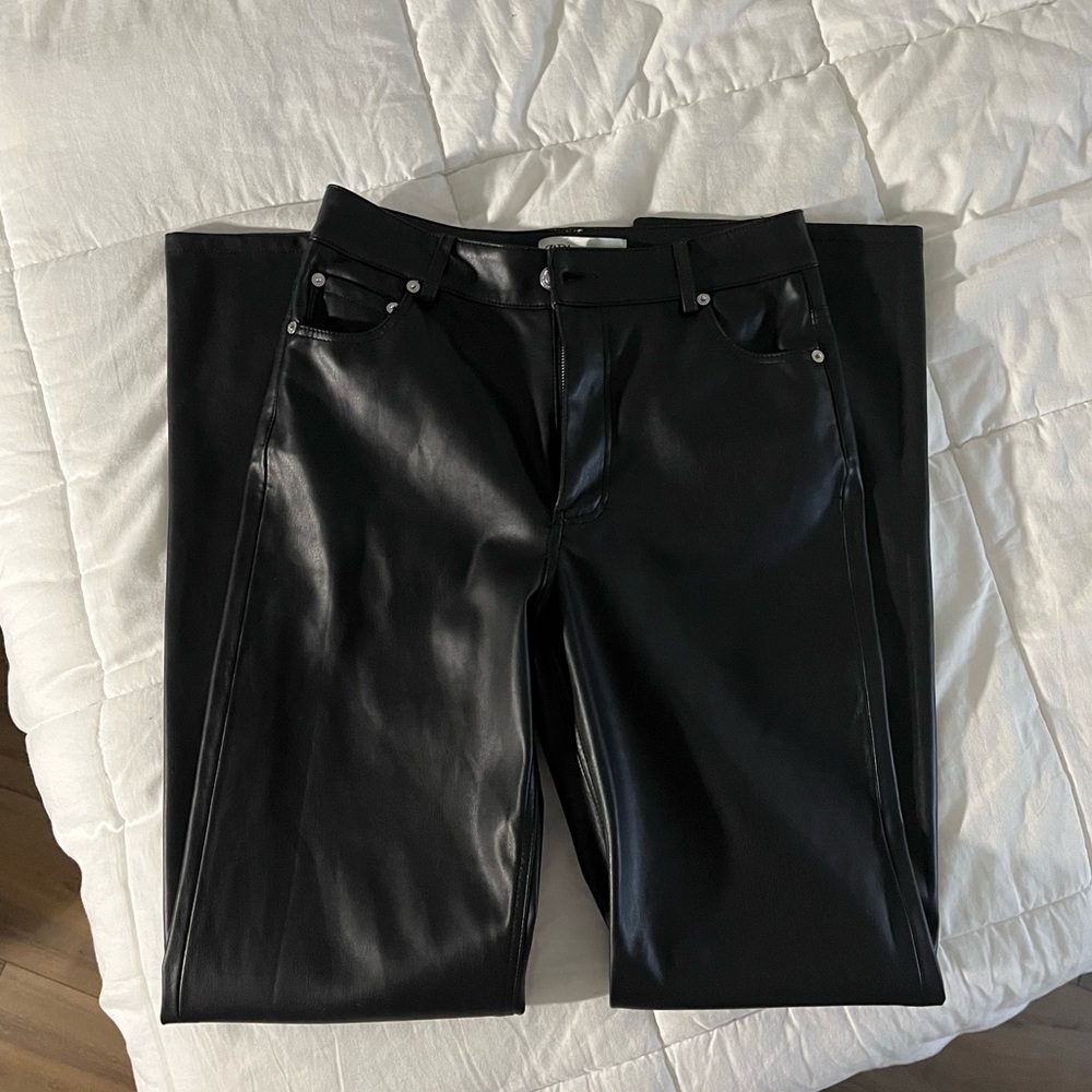 Zara Straight leg faux leather pants
